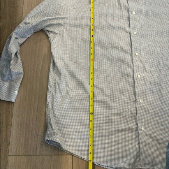 Nordstrom Rack Men’s Check Grey Long Sleeve Button Up Shirt 18.5 36/37 - Picture 6 of 7